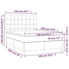 Petromila Box spring postel s matrací krémová 140x190 cm textil