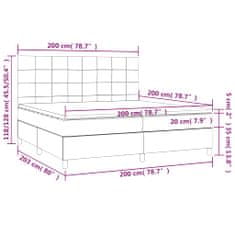 Petromila Box spring postel s matrací černá 200x200 cm samet