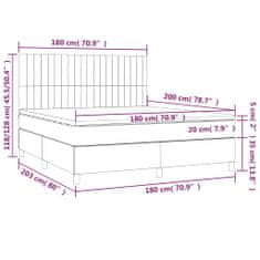 Petromila Box spring postel s matrací tmavě hnědá 180x200 cm textil