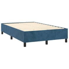 Greatstore Box spring postel s matrací tmavě modrá 120 x 200 cm samet