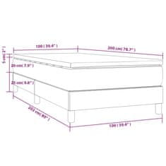 Vidaxl Box spring postel s matrací hnědá 100x200 cm umělá kůže