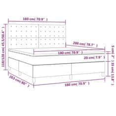 Vidaxl Box spring postel s matrací růžová 180x200 cm samet