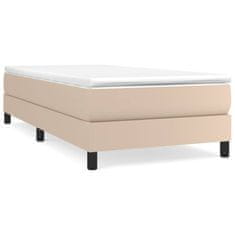 Greatstore Box spring postel s matrací cappuccino 90x200 cm umělá kůže