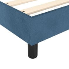 Greatstore Box spring postel s matrací tmavě modrá 80 x 200 cm samet