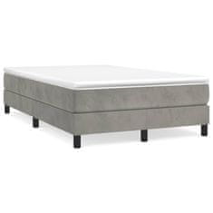 shumee Box spring postel s matrací světle šedá 120x190 cm samet