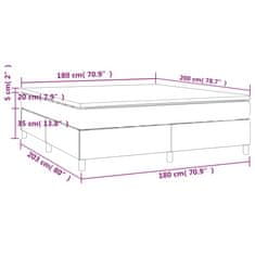 Greatstore Box spring postel s matrací krémová 180x200 cm umělá kůže