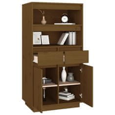 Greatstore Skříň highboard medově hnědá 60x40x116,5 cm masivní borovice