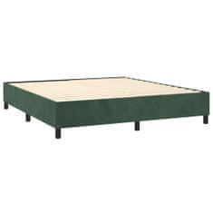 Petromila Box spring postel s matrací tmavě zelená 200x200 cm samet