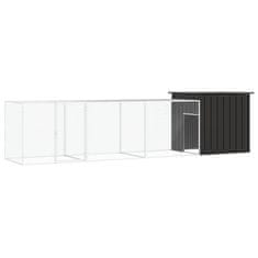 Greatstore Klec pro kuřata antracitová 400 x 91 x 100 cm pozinkovaná ocel