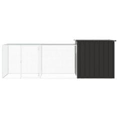 Greatstore Klec pro kuřata antracitová 300 x 91 x 100 cm pozinkovaná ocel