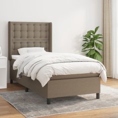 Vidaxl Box spring postel s matrací taupe 100 x 200 cm textil