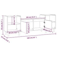 Vidaxl TV skříňka bílá 160 x 35 x 55 cm kompozitní dřevo