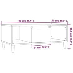 Greatstore Konferenční stolek hnědý dub 90 x 50 x 36,5 cm kompozitní dřevo