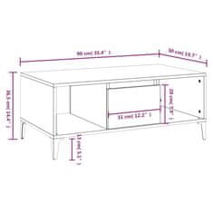 Greatstore Konferenční stolek 90x50x36,5 cm kompozitní dřevo