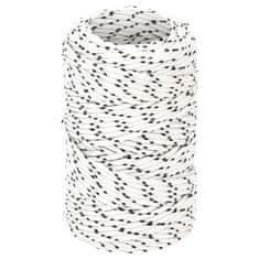 Greatstore Splétané lodní lano bílé 2 mm x 50 m polyester