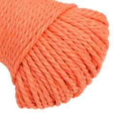 Vidaxl Pracovní lano oranžové 3 mm 500 m polypropylen