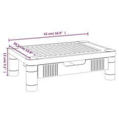 Vidaxl Stojan na monitor černý 43 x 30,5 x 13 cm