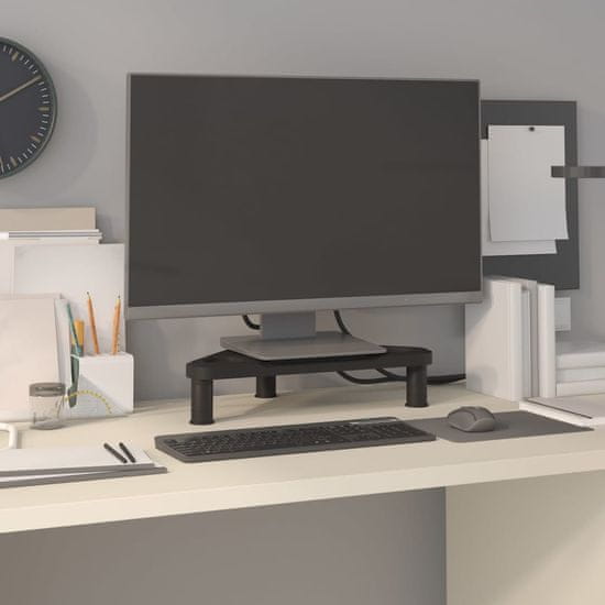 Vidaxl Rohový stojan na monitor černý 49 x 28 x 10,5 cm