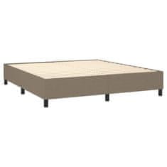 Greatstore Box spring postel s matrací a LED taupe 180x200 cm textil