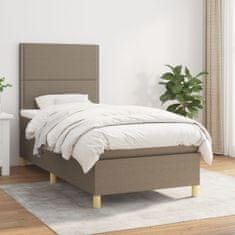 Vidaxl Box spring postel s matrací taupe 80x200 cm textil