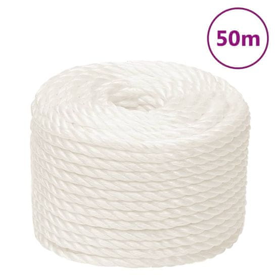 Greatstore Pracovní lano bílá 24 mm 50 m polypropylen