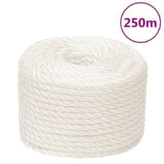 Greatstore Pracovní lano bílá 14 mm 250 m polypropylen