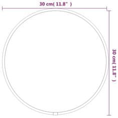 Vidaxl Nástěnné zrcadlo černé Ø 30 cm kulaté