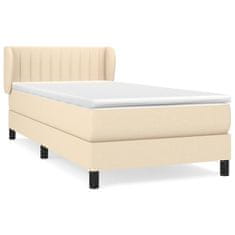 Petromila Box spring postel s matrací krémová 80 x 200 cm textil