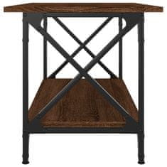 Vidaxl Konferenční stolek hnědý dub 80 x 45 x 45 cm kompozit a železo