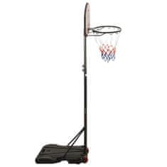 Greatstore Basketbalový koš černý 216–250 cm polyethylen