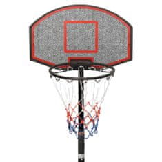 Greatstore Basketbalový koš černý 216–250 cm polyethylen