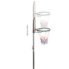 Greatstore Basketbalový koš černý 216–250 cm polyethylen