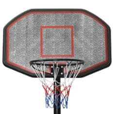 Vidaxl Basketbalový koš černý 258–363 cm polyethylen