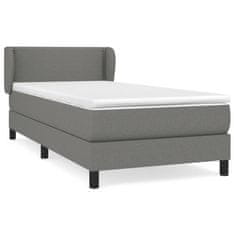 Petromila Box spring postel s matrací tmavě šedá 90x200 cm textil