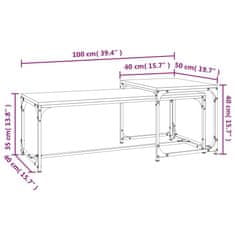 Vidaxl Konferenční stolky 2 ks hnědý dub kompozitní dřevo