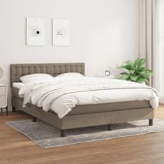 Petromila Box spring postel s matrací taupe 140x200 cm textil