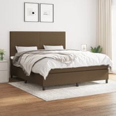 Petromila Box spring postel s matrací tmavě hnědá 160x200 cm textil