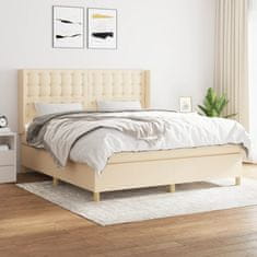 shumee Box spring postel s matrací krémová 180x200 cm textil