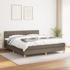 Petromila Box spring postel s matrací taupe 160x200 cm textil