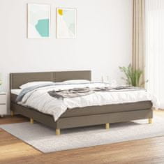 Petromila Box spring postel s matrací taupe 160x200 cm textil