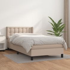 Greatstore Box spring postel s matrací cappuccino 90x200 cm umělá kůže