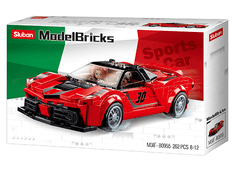 Sluban Model Bricks M38-B0955 Červený italský sporťák M38-B0955