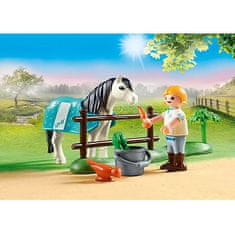 Playmobil Poník a jezdkyně , Jezdecký dvůr, 23 dílků | 70522