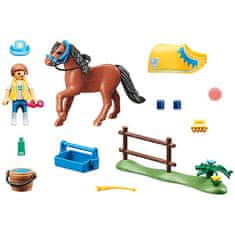 Playmobil Německý jezdecký poník Playmobl, Jezdecký dvůr, 25 dílků |70523