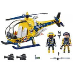 Playmobil Helikoptéra s filmovou posádkou , Vzdušná kaskaderská show, 36 dílků, 70833