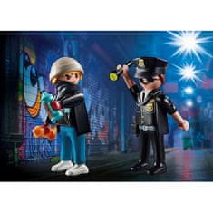 Playmobil Policista a sprejer , Policie, 10 dílků | 70822