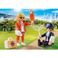 Playmobil Doktor a policistka , Záchranáři, 11 dílků, 70823