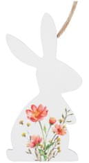 Anděl Přerov Zajíc s květinovým vzorem na zavěšení 12 cm