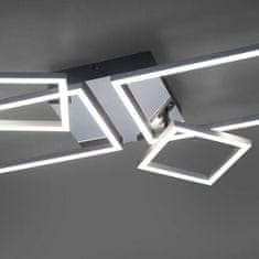 PAUL NEUHAUS LEUCHTEN DIREKT is JUST LIGHT LED stropní svítidlo, barva ocel, moderní teplá bílá, design 3000K 14030-55