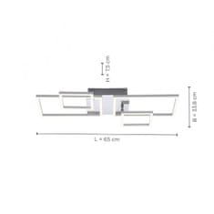 PAUL NEUHAUS LEUCHTEN DIREKT is JUST LIGHT LED stropní svítidlo, barva ocel, moderní teplá bílá, design 3000K 14030-55